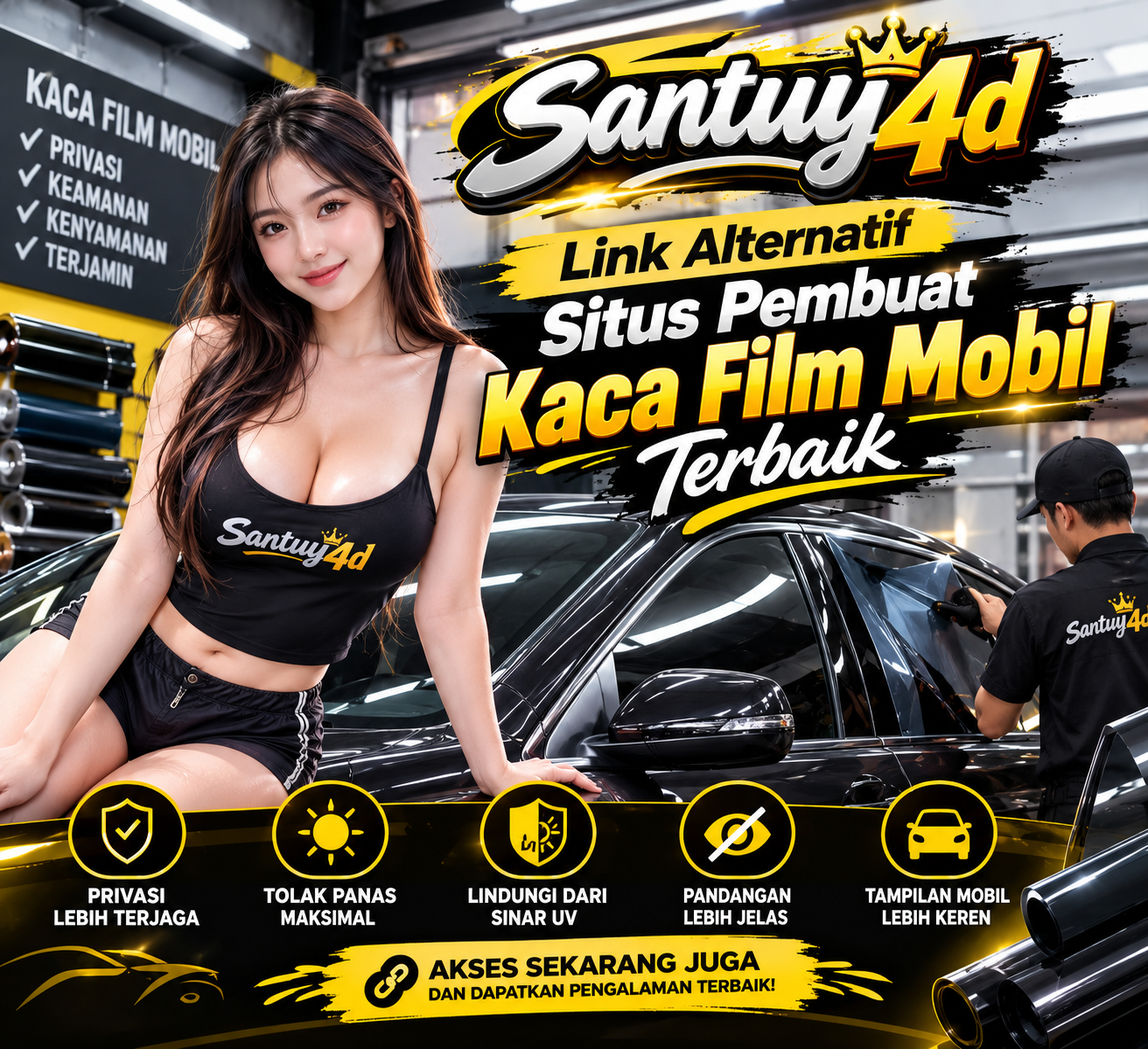 Santuy4d: Link Alternatif Situs Pembuat Kaca Film Mobil Terbaik